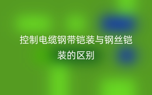 控制電纜鋼帶鎧裝與鋼絲鎧裝的區(qū)別是什么？(圖1)
