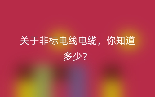關(guān)于非標(biāo)電線電纜，你知道多少？(圖1)