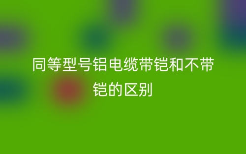 同等型號(hào)鋁電纜帶鎧和不帶鎧的區(qū)別是什么？(圖1)