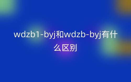 wdzb1-byj和wdzb-byj有什么區(qū)別？(圖1)