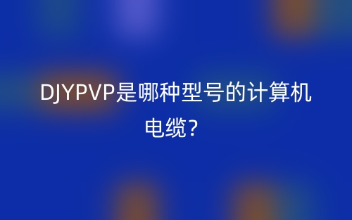 DJYPVP是哪種型號的計(jì)算機(jī)電纜？(圖1)