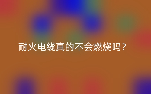 耐火電纜真的不會燃燒嗎？(圖1)