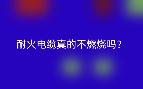 耐火電纜真的不燃燒嗎？(圖1)
