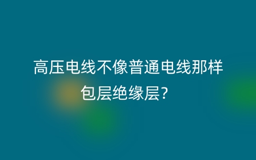 高壓電線不像普通電線那樣包層絕緣層？(圖1)