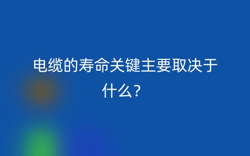 電纜的壽命關(guān)鍵主要取決于什么？(圖1)